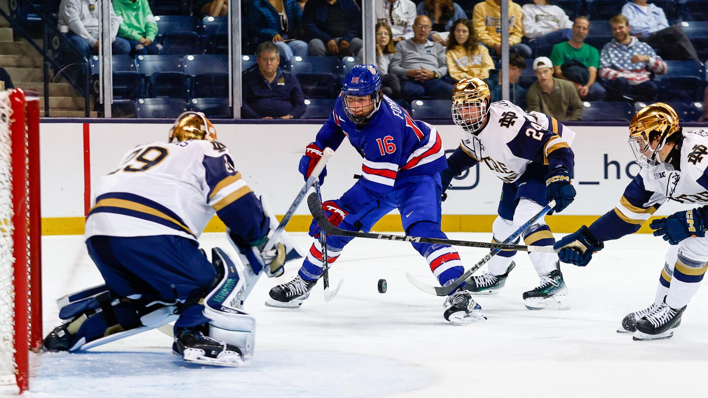 Usntdp College hockey highlights: Notre Dame defeats USNTDP 5-2 in exhibition ...