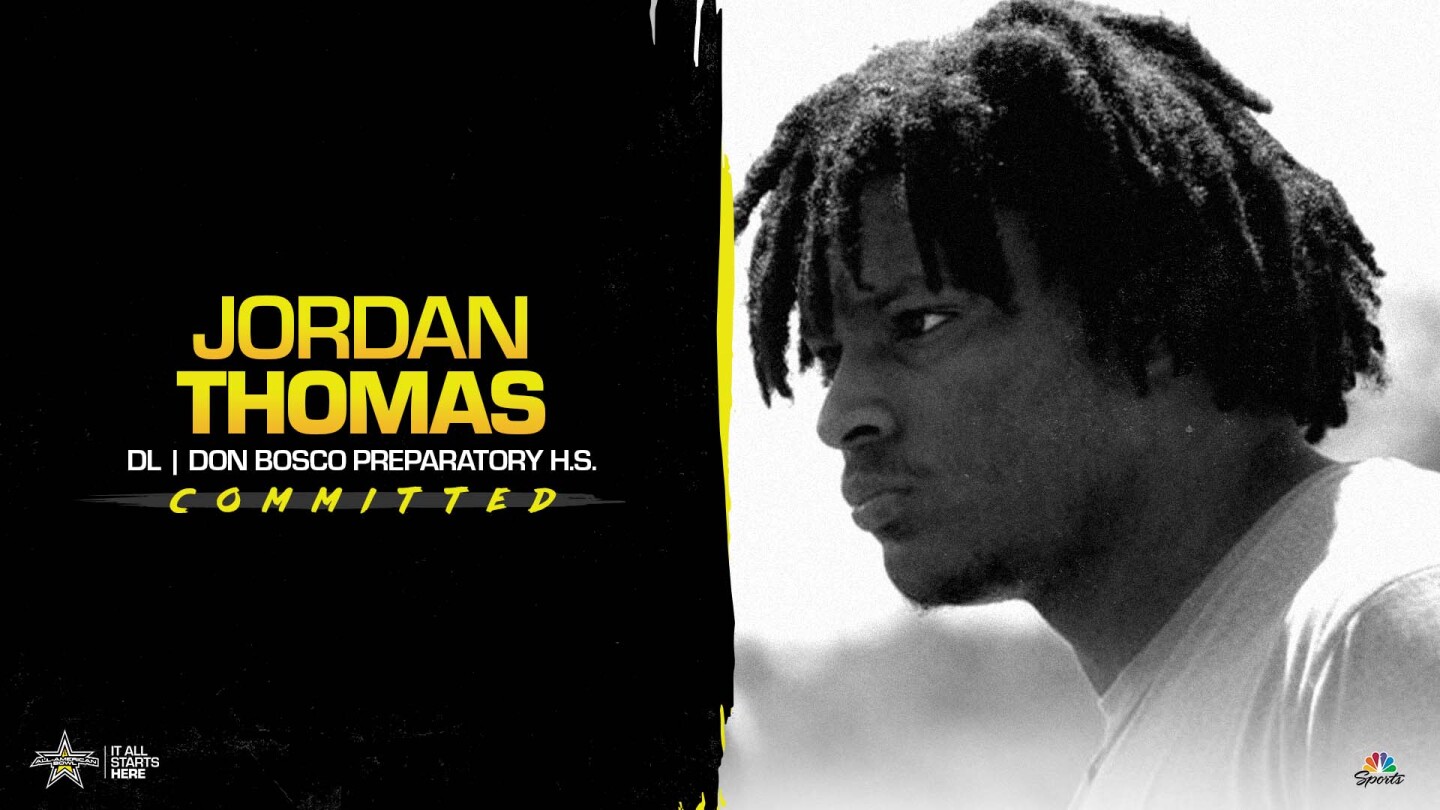 Jordan Thomas Pledges to 2024 All-American Bowl - NBC Sports