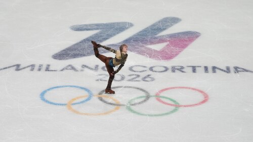 Image for Quad God Ilia Malinin takes the ice in the Olympic figure skating men's short program