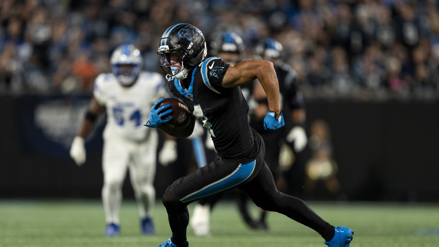 Tetairoa McMillan's second TD catch gives Panthers 22-16 lead over Lions