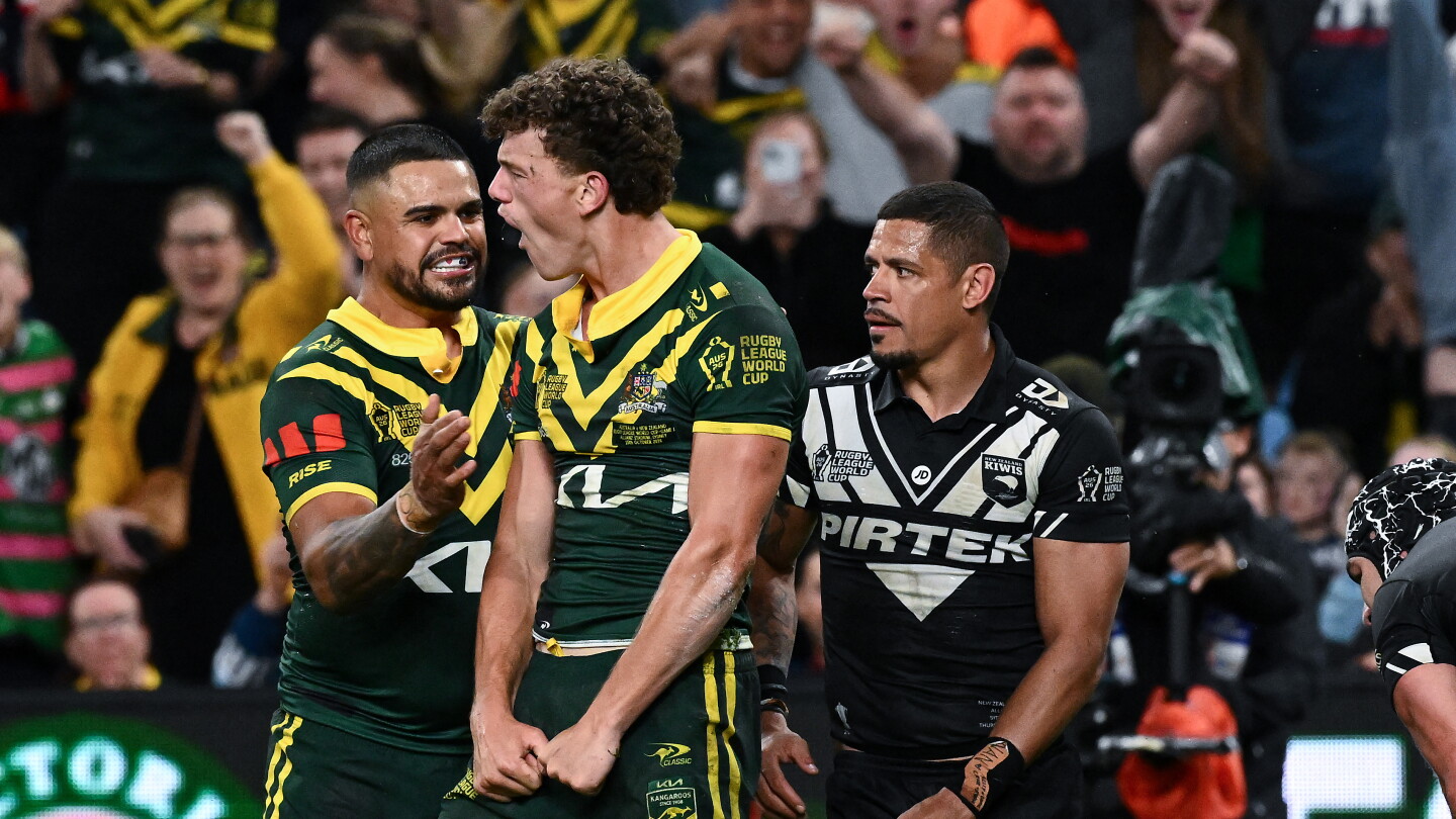 Australia edges New Zealand 24-22 in Rugby League World Cup opener as Bostock scores 3 tries