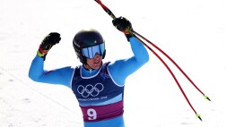 Image for Olympic silver medalist Giovanni Franzoni posts fastest team combined downhill time