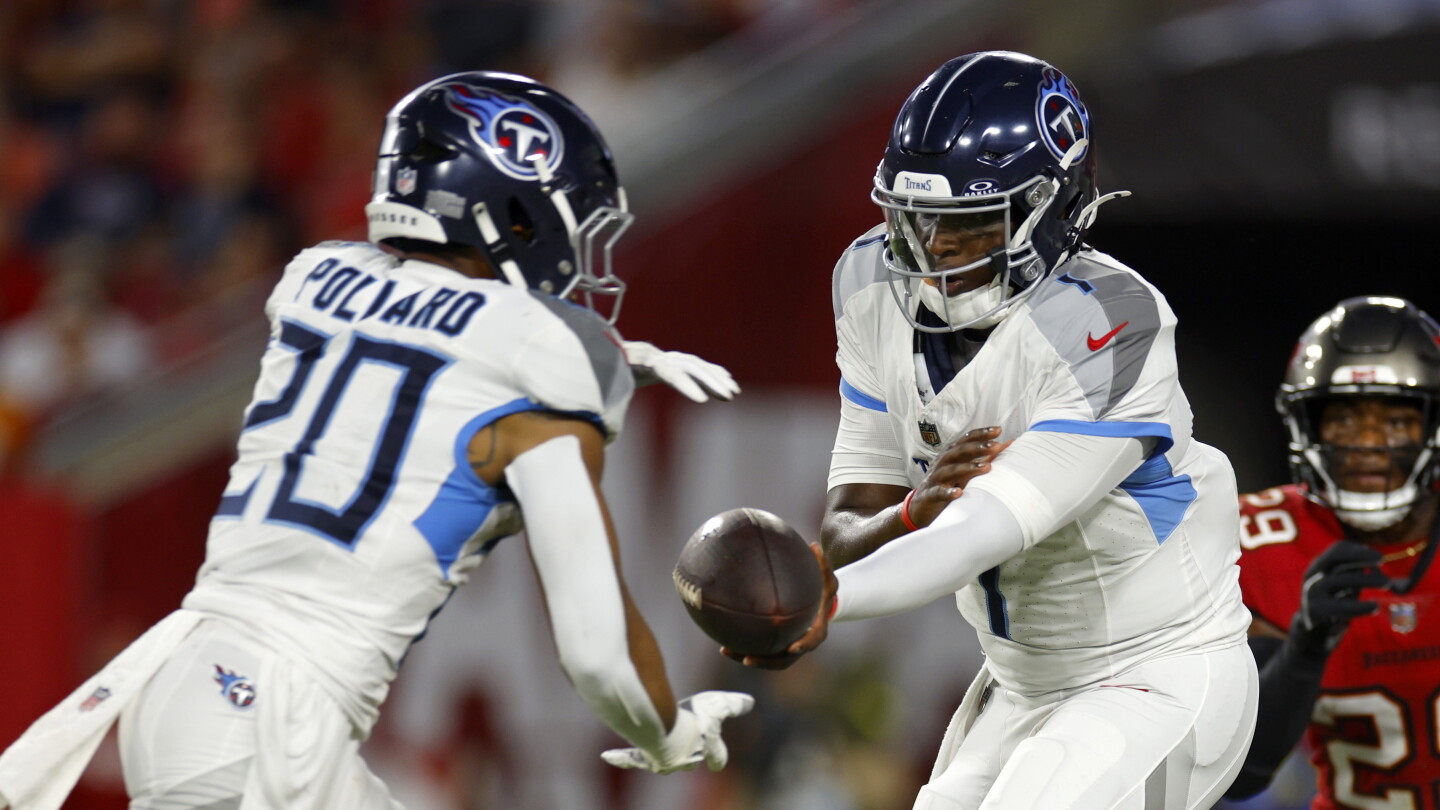 Titans RB Tony Pollard has no game status, but RB Tyjae Spears is questionable