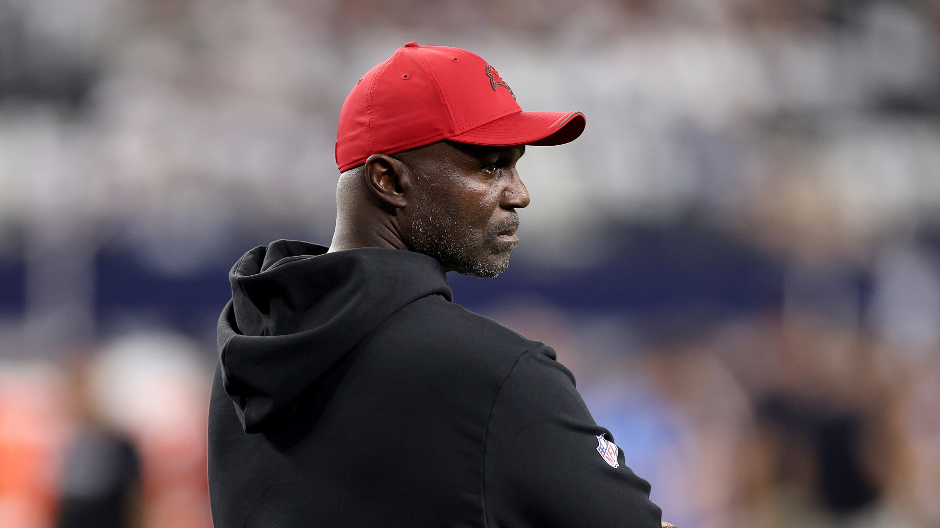 Todd Bowles took a knee on sideline late in Thursday's game after hit to stomach during celebration