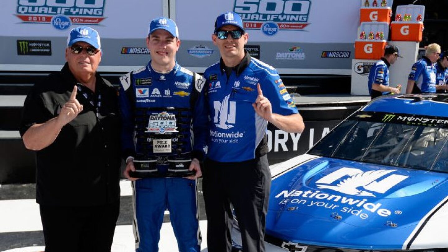 Riddles + drag racing the owner = fun for Daytona 500 pole-winning team ...