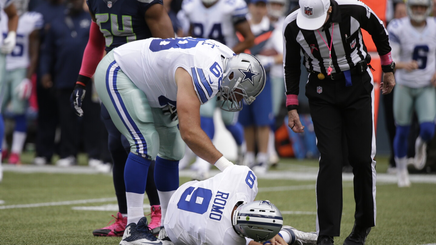 Tony Romo Stab Tony Romo says his back is fine after taking hard shot - NBC Sports