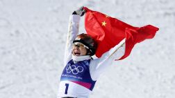 Image for China's Xu Mengtao wins back-to-back Olympic gold in women's aerials