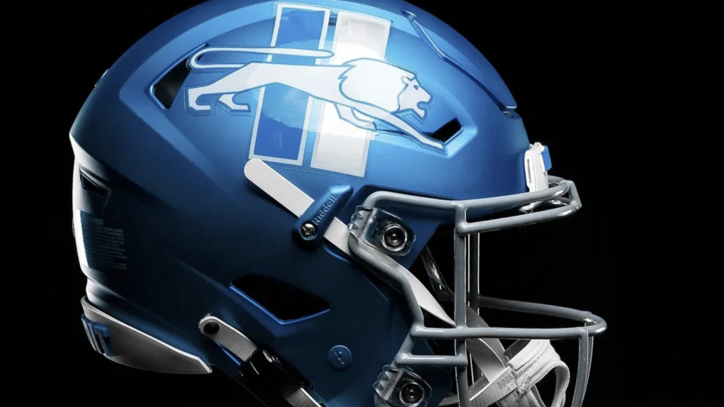 Lions unveil new blue helmet NBC Sports