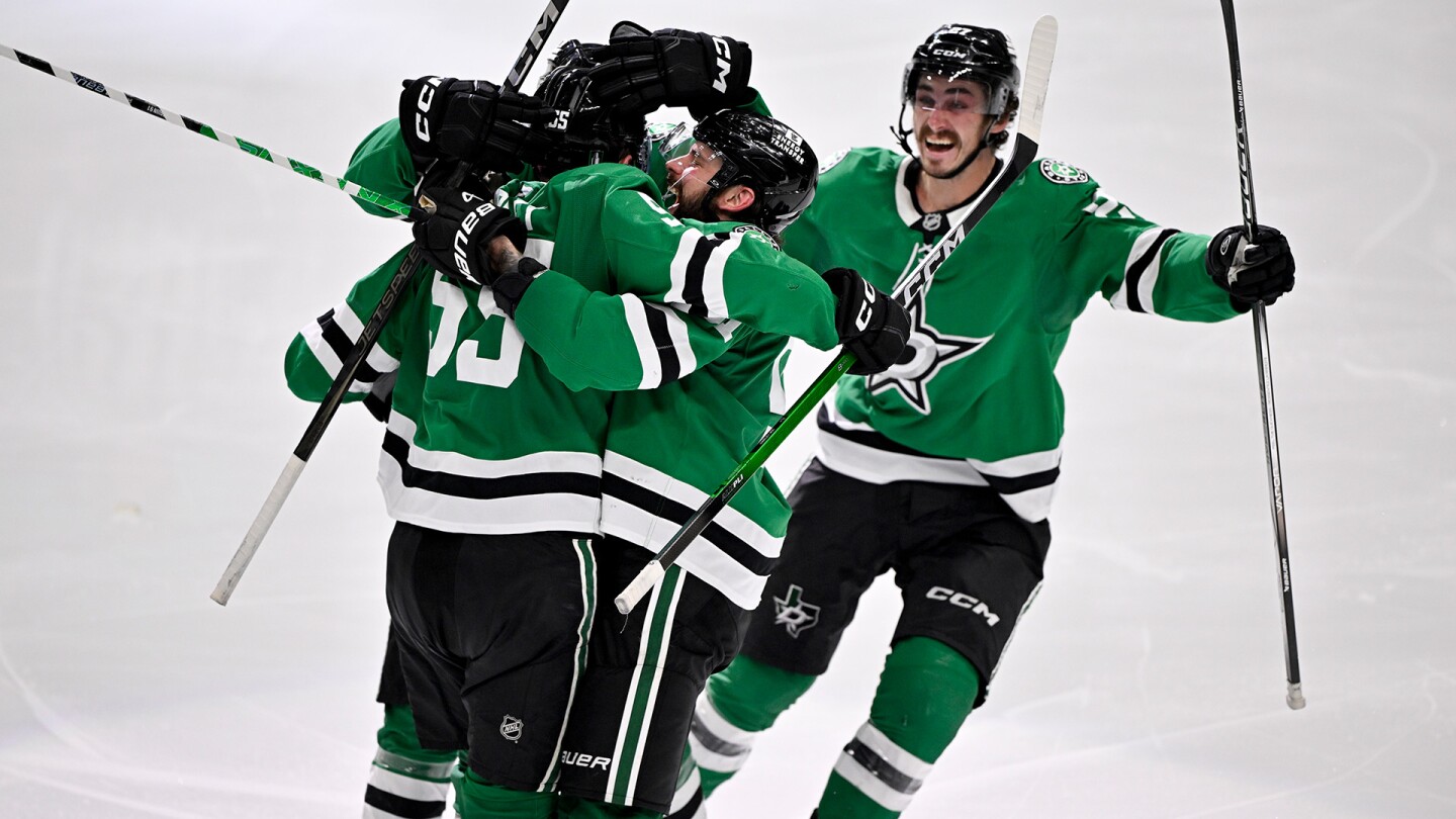 Thomas Harley scores on OT power play, Stars beat Jets 2-1 to reach 3rd straight West final - NBC Sports