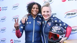 Image for Humphries takes silver in two-woman bobsled at Altenberg ahead of Milan Cortina