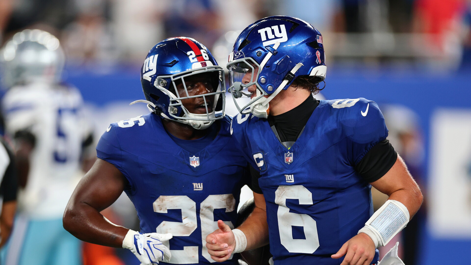 Sunday Night Football: Jaxson Dart throws three TDs, Giants beat Cowboys 28-20