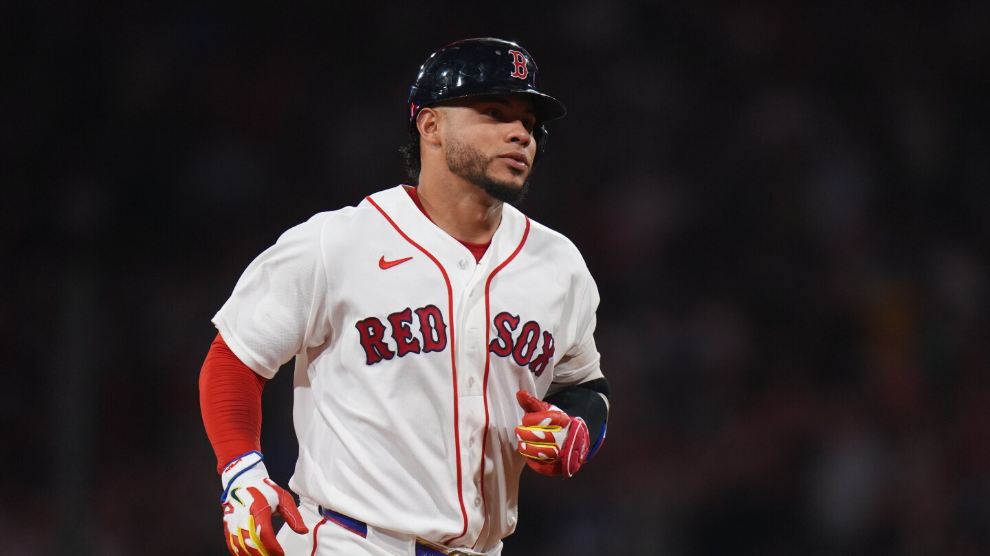 Willson Contreras of the Boston Red Sox during a game against the Arizona Diamondbacks at Fenway Park.