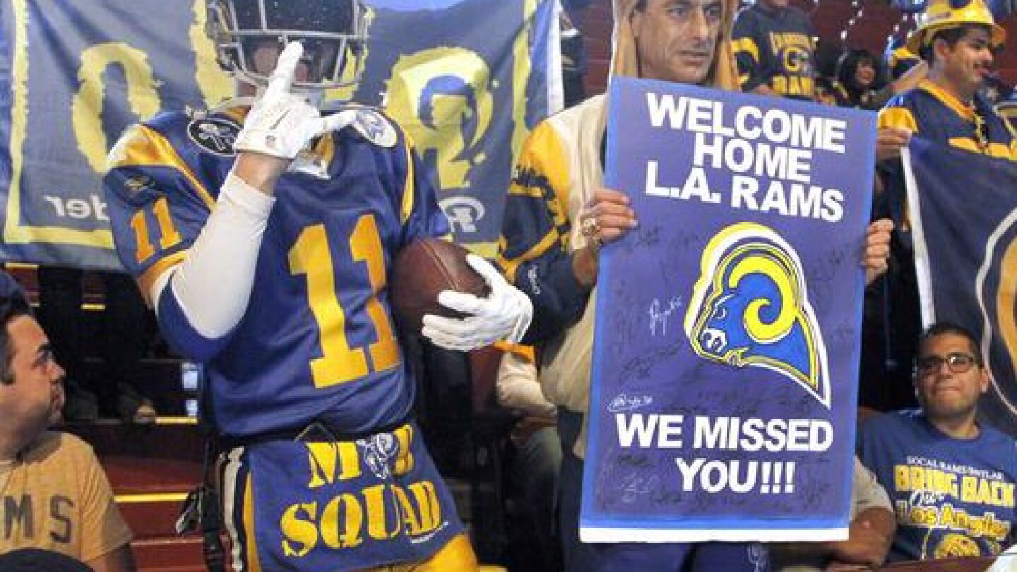 Bad Rams Fan Rams fans boo prospect of sharing stadium with Chargers - NBC Sports