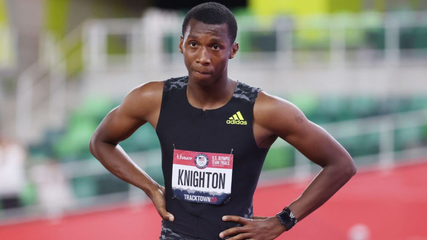 Erriyon Knighton ran another historic sprint time, then returned to