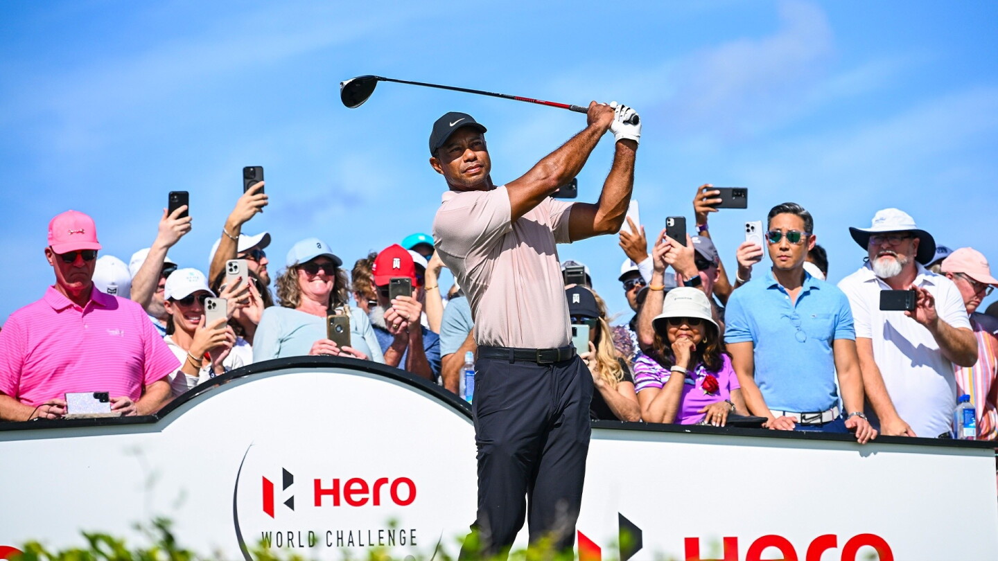 Tiger tees off during first round in the Bahamas Tiger tees off during first round in the Bahamas