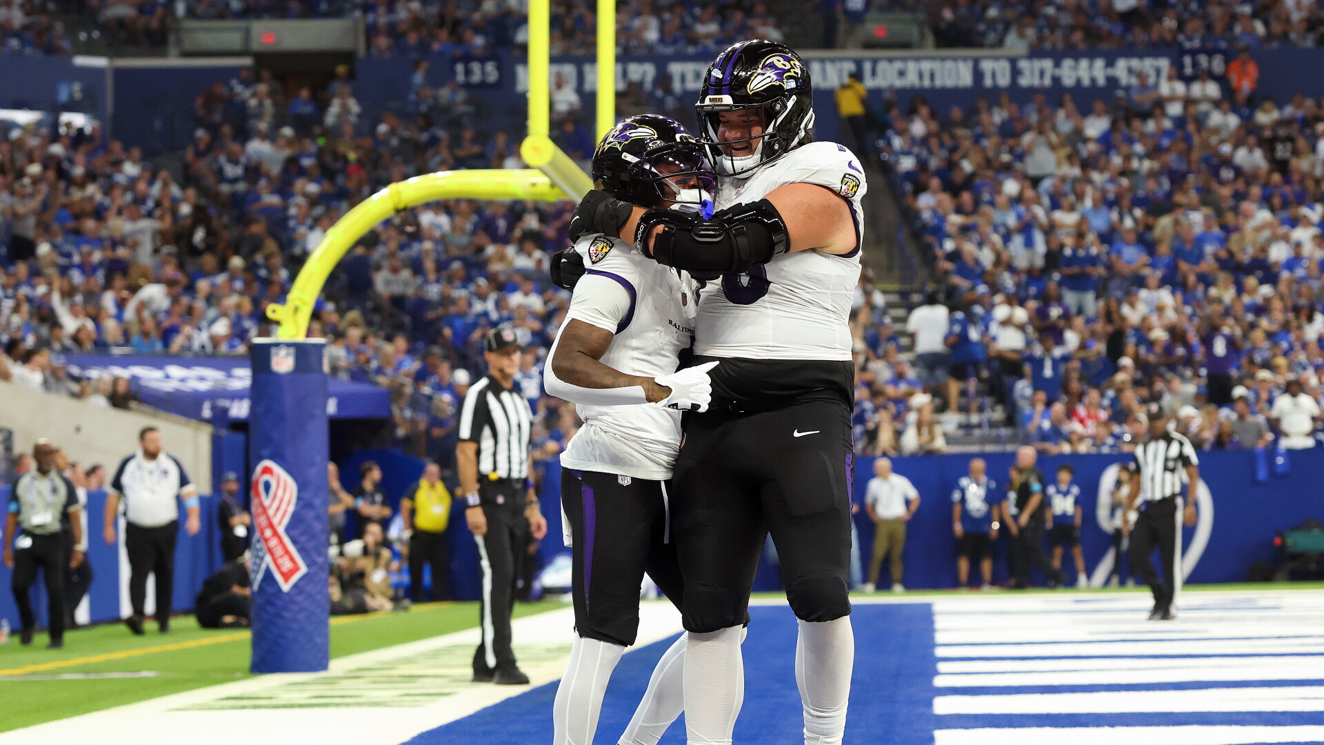 Zay Flowers has big first half, but he's questionable with a hamstring injury