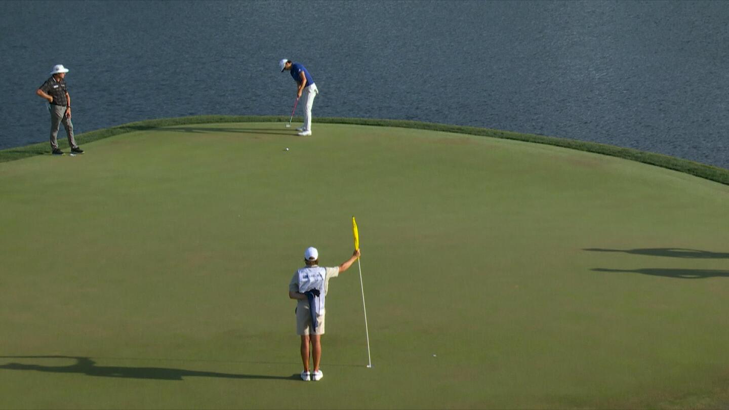 Lee drains 60-foot putt on No. 17 at The Players Lee drains 60-foot putt on No. 17 at The Players