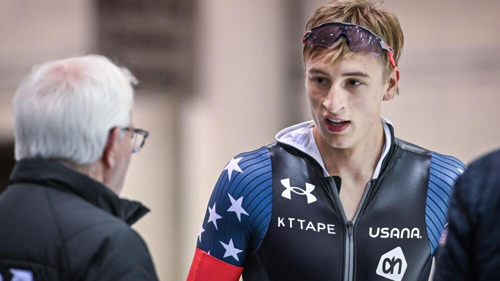 Image for Jordan Stolz on historic Olympic speed skating bid, Milan schedule and his new event