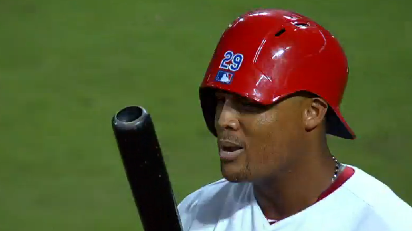 Backwards Mask Adrian Beltre puts his helmet on backwards to face a switch pitcher ...