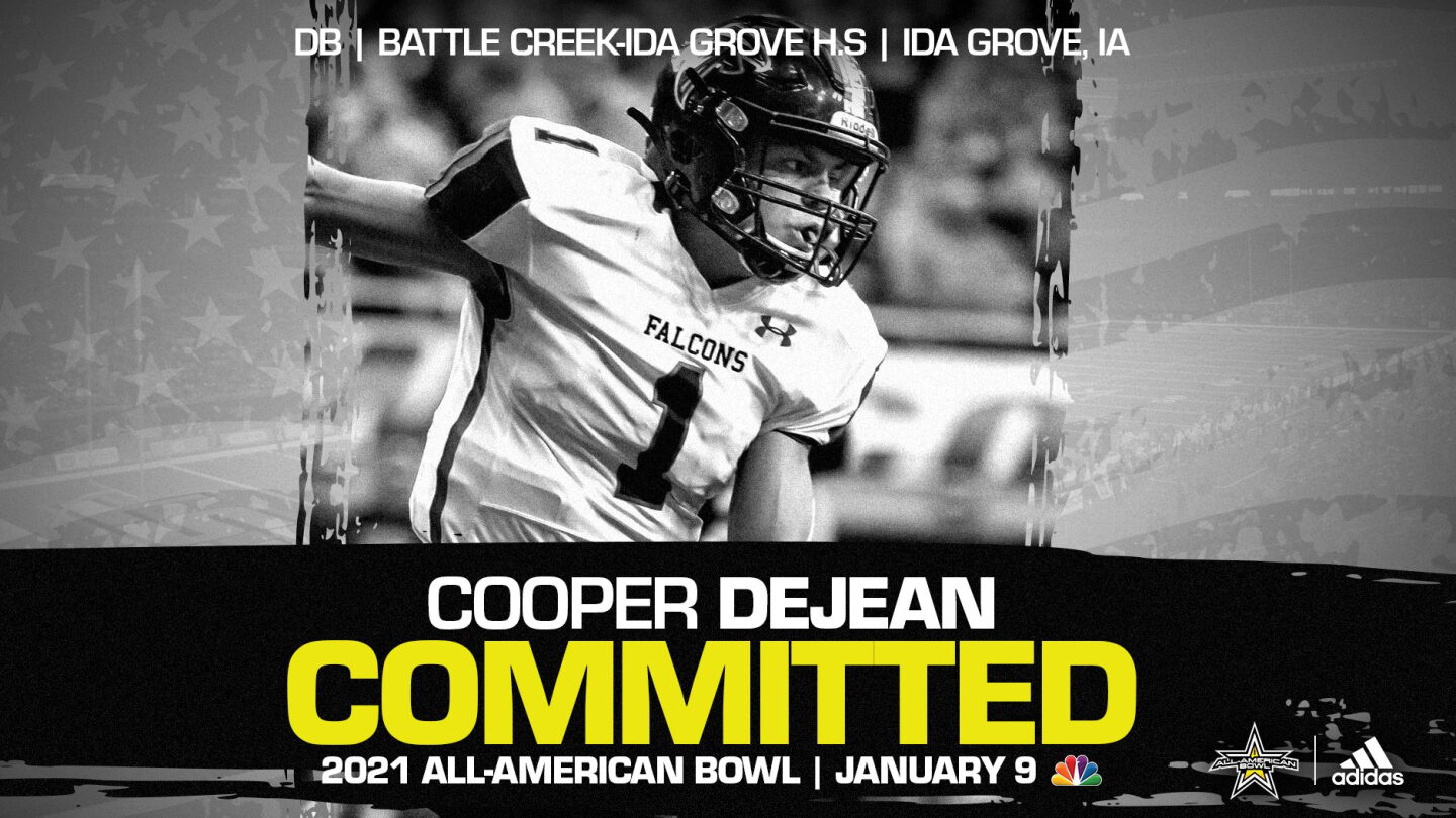 Future Hawkeye Cooper DeJean Selected for 2021 AllAmerican Bowl NBC