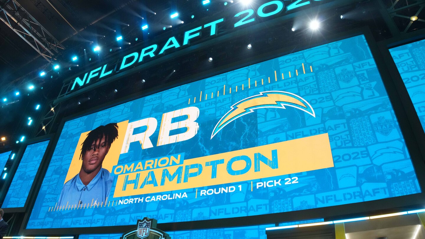 New Los Angeles Chargers RB Omarion Hampton couldn’t be happier Jim Harbaugh is his coach New Los Angeles Chargers RB Omarion Hampton couldn’t be happier Jim Harbaugh is his coach