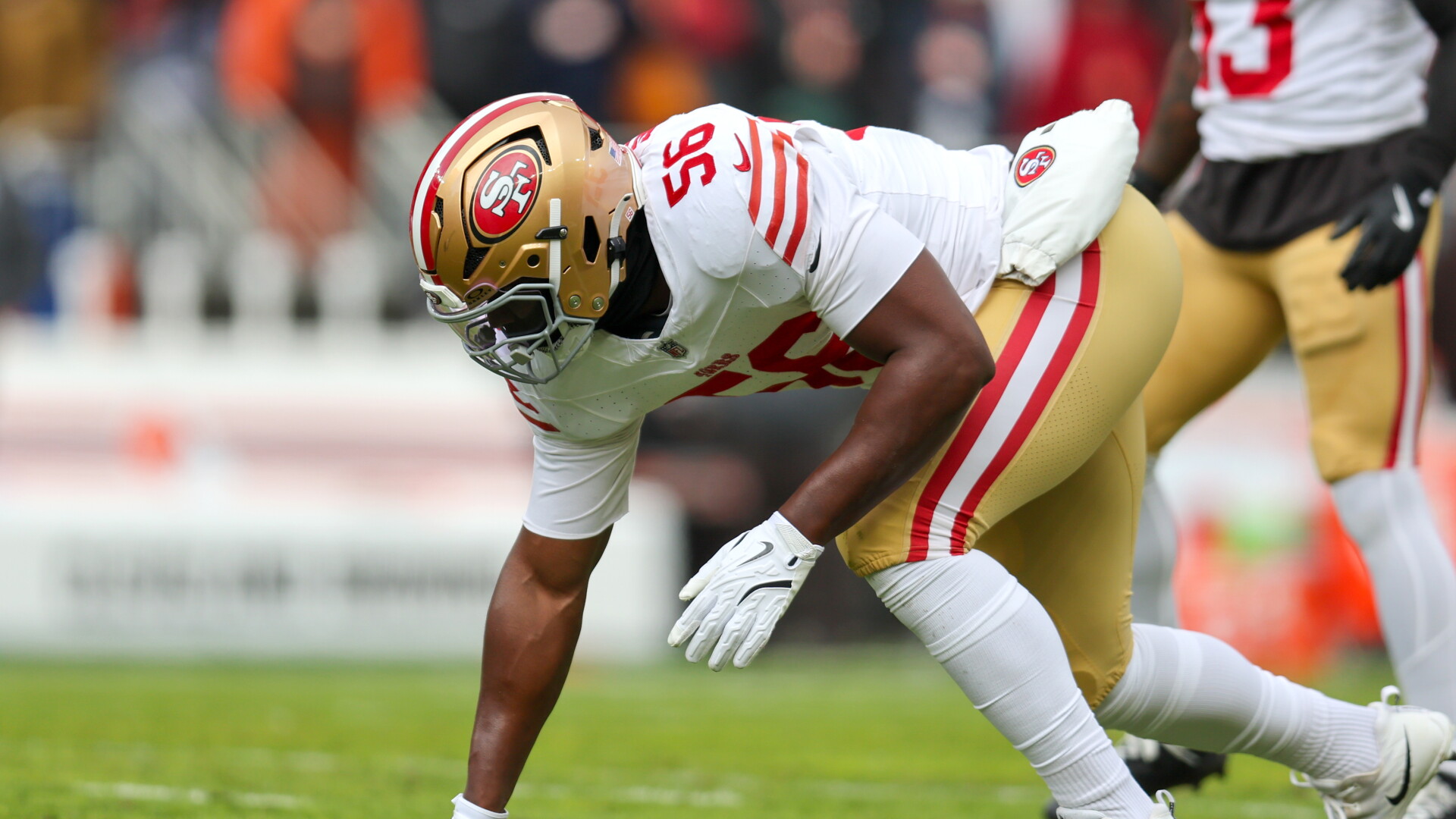 After getting shot in February, 49ers DE Keion White is good to go