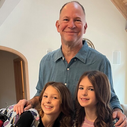 Making my daughters pose for a photo with me just before school on their birthday was, of course, cringey, but I did it anyways. 