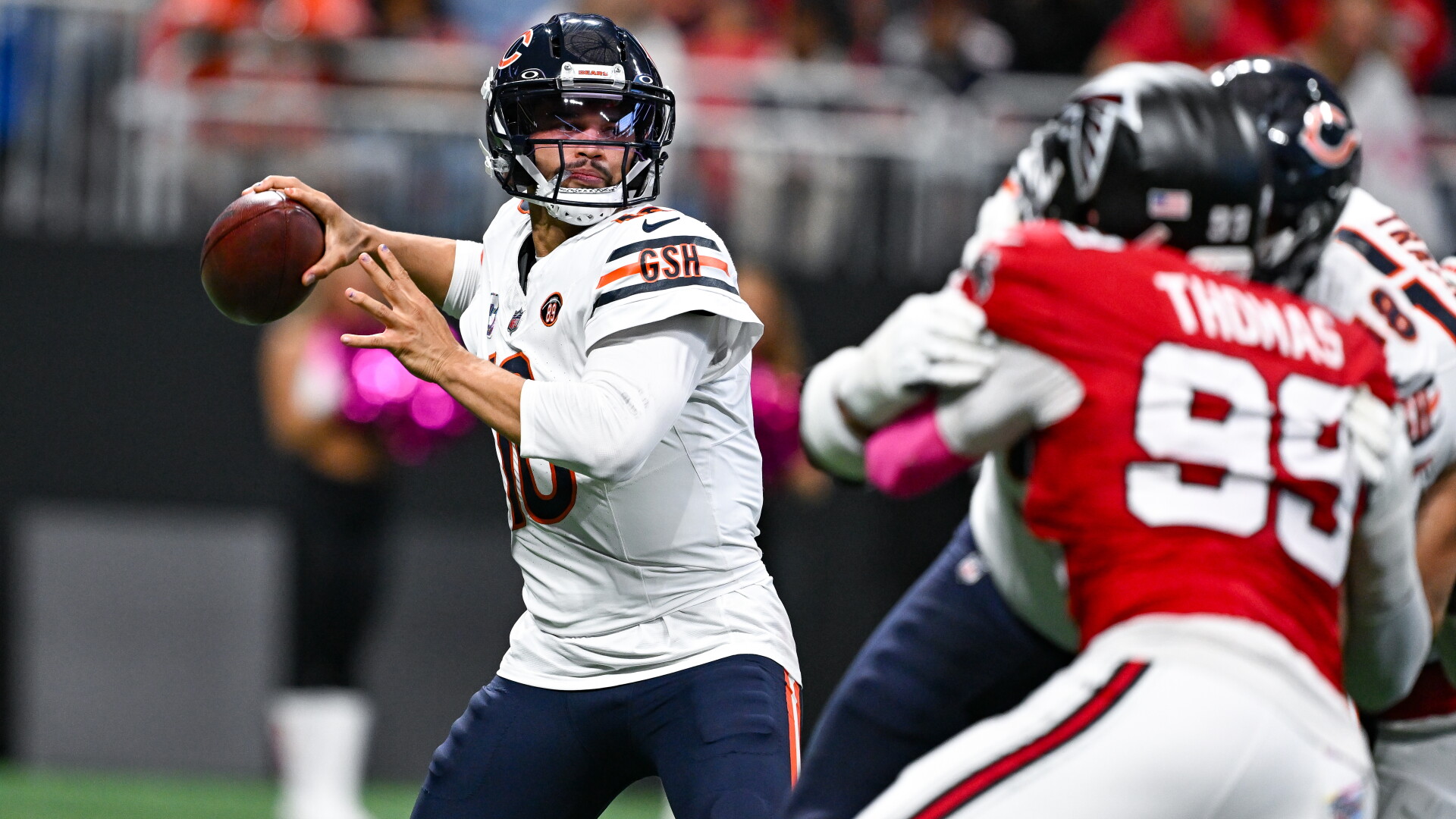 Caleb Williams has gone from 32nd last year to first this year in completion percentage