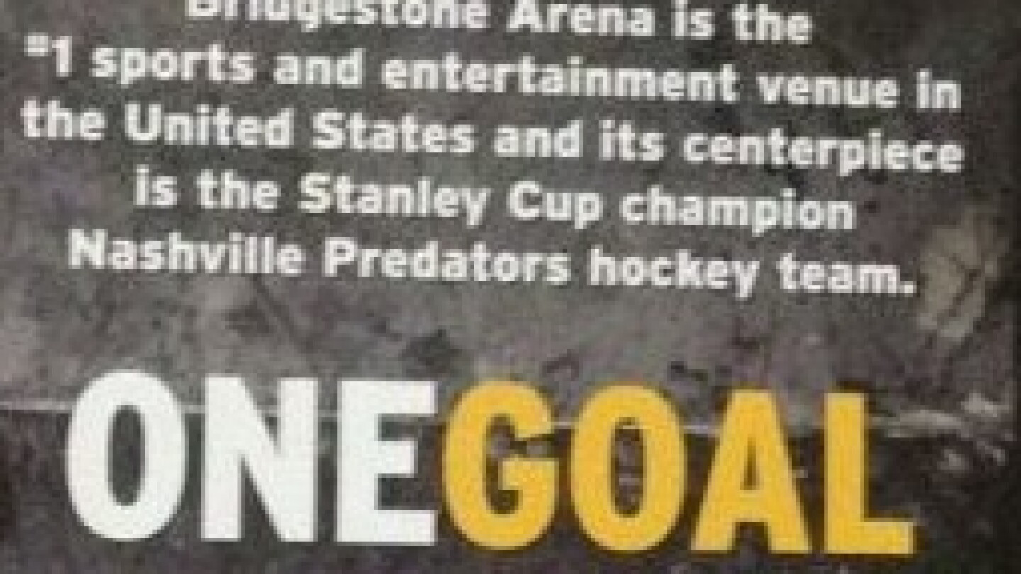 Predators Dog Sign The Stanley Cup champion Predators are the centerpiece of Bridgestone ...