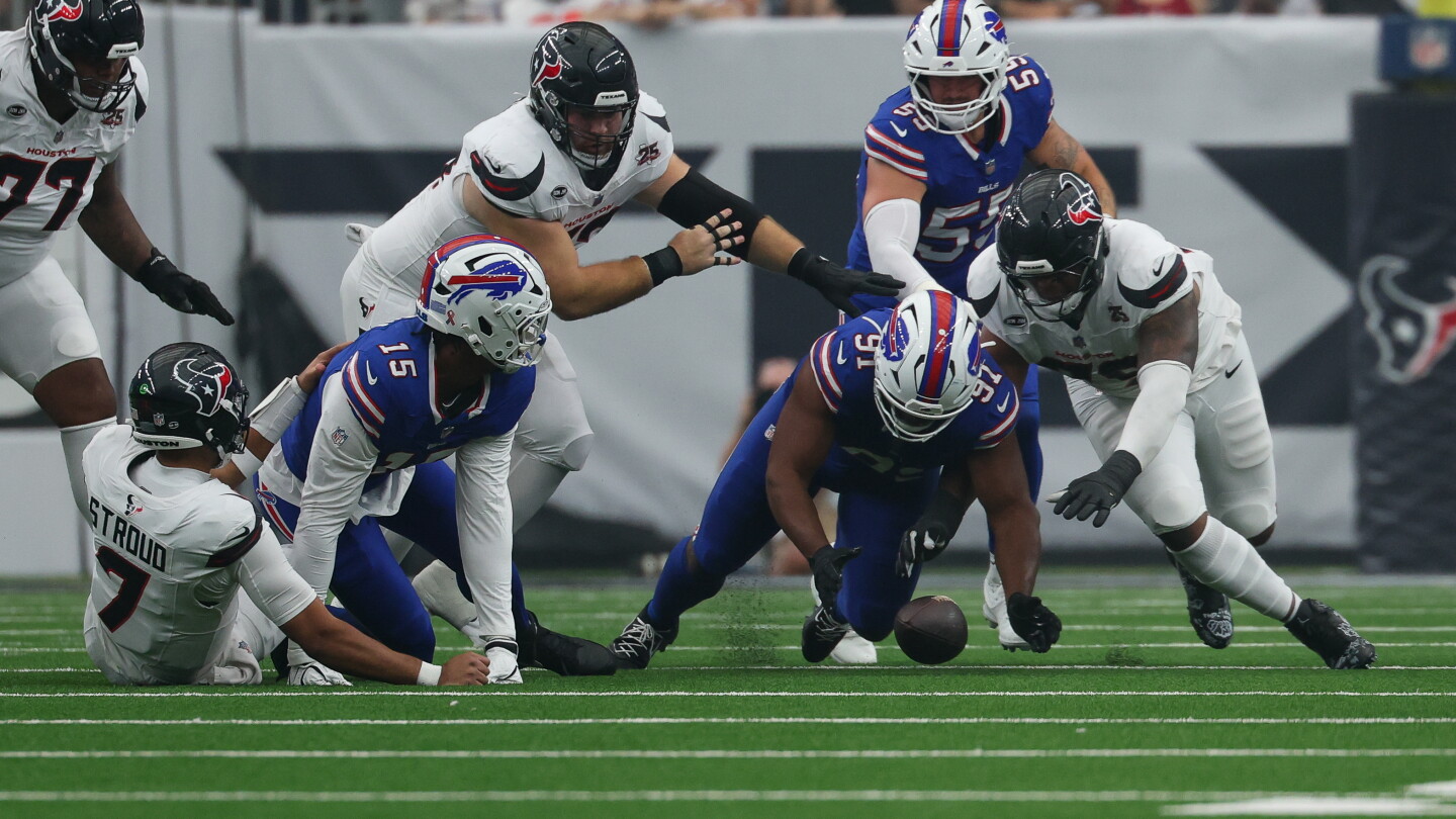 Bills and Texans each fumbled twice, Bills recovered all four on way to 36-31 win