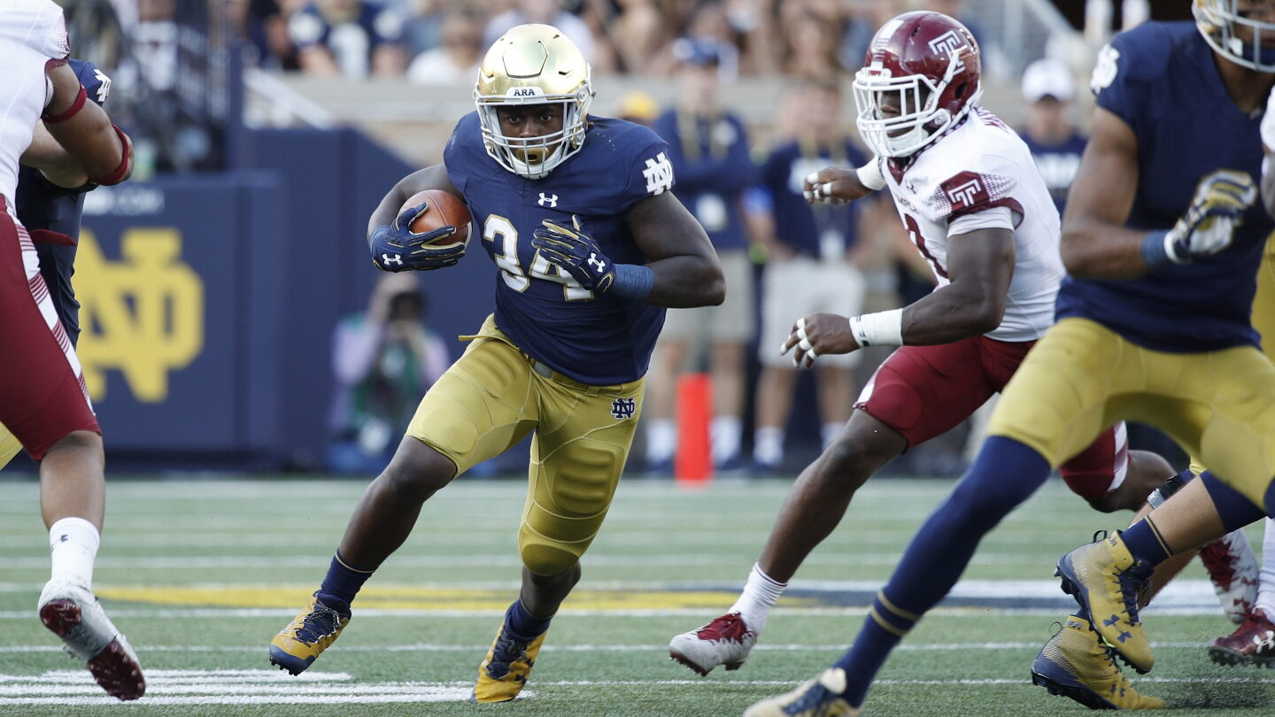 Notre Dame 99to2 No. 6 Tony Jones, running back NBC Sports