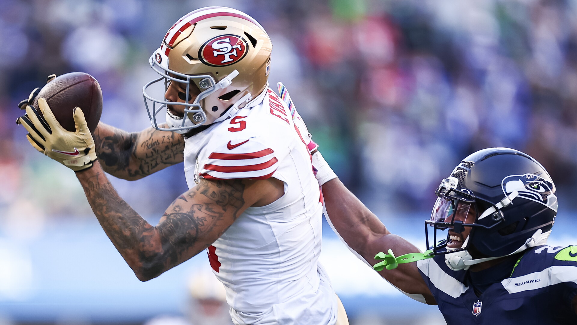 Fred Warner on Mike Evans: Unreal how he shows up every week and dominates