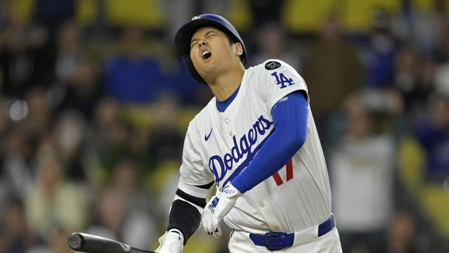 Shohei Ohtani strikes out against Athletics’ position player Shohei Ohtani strikes out against Athletics’ position player