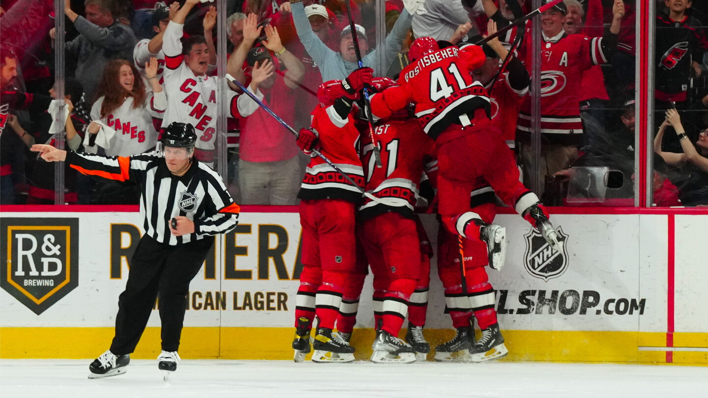 Deflection Sports Jesper Fast scores on OT deflection, Hurricanes eliminate Devils in ...