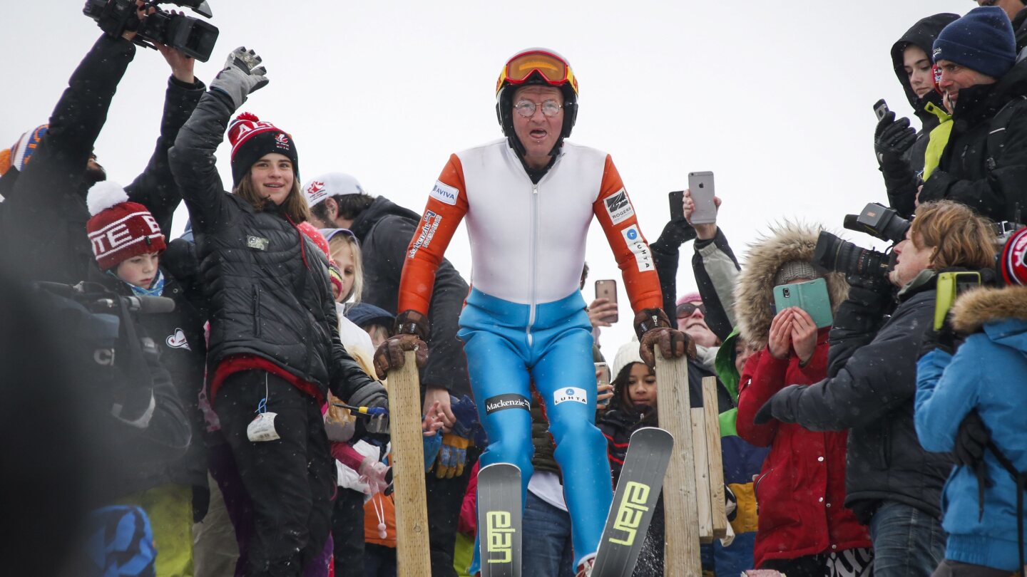 'Eddie the Eagle' ski jumps in Calgary for first time since 1988 ... Eddie the eagle edwards olympics