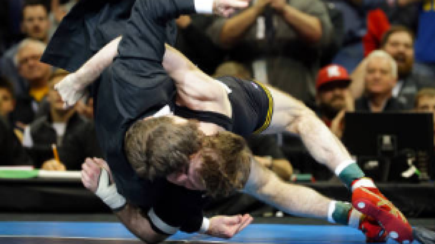 Iowa wrestler throws Olympic medalist coach at NCAA Championships NBC