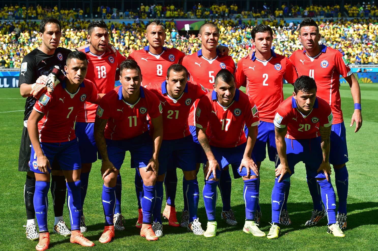 Chile vs Colombia National Football Team matchup in the year of the latest data