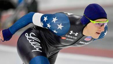 Image for Jordan Stolz skates to gold twice, Erin Jackson takes silver on Day 2 of SLC World Cup