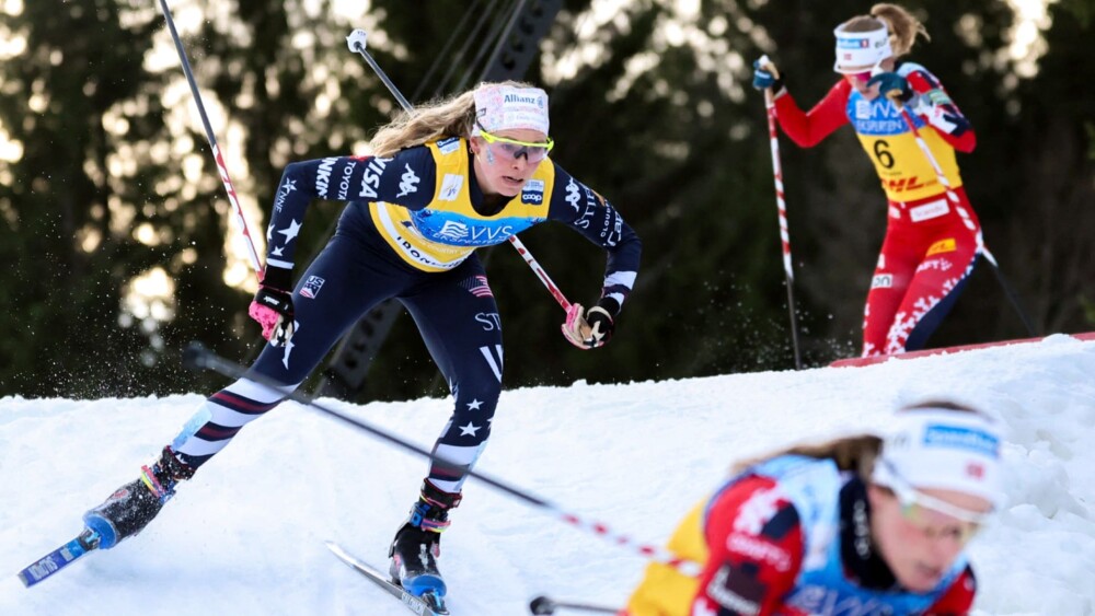 Image for Jessie Diggins to compete for skiathlon gold in her first event of 2026 Winter Olympics