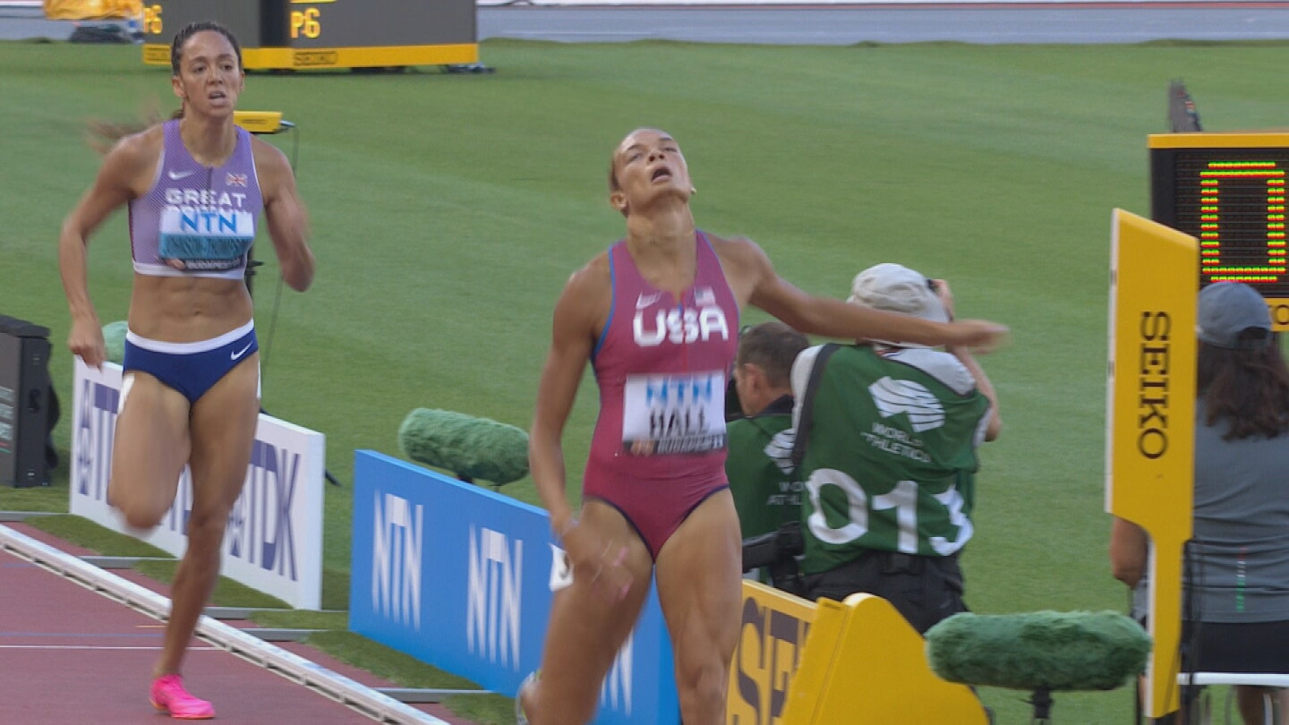 USA's Anna Hall wins 800m of heptathlon, still finishes with silver