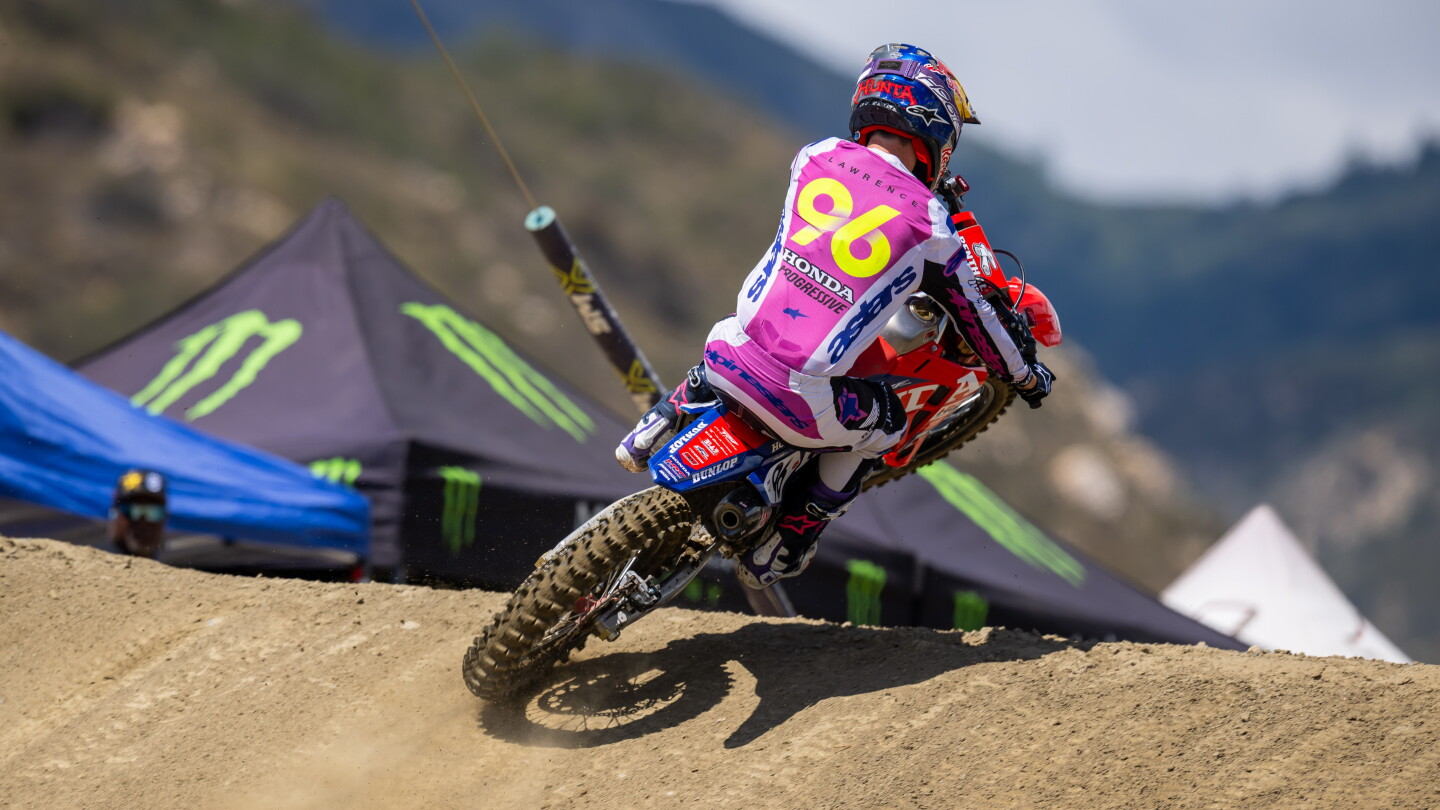 Hunter Lawrence picks up where he left off in Supercross by leading Pala Motocross qualification
