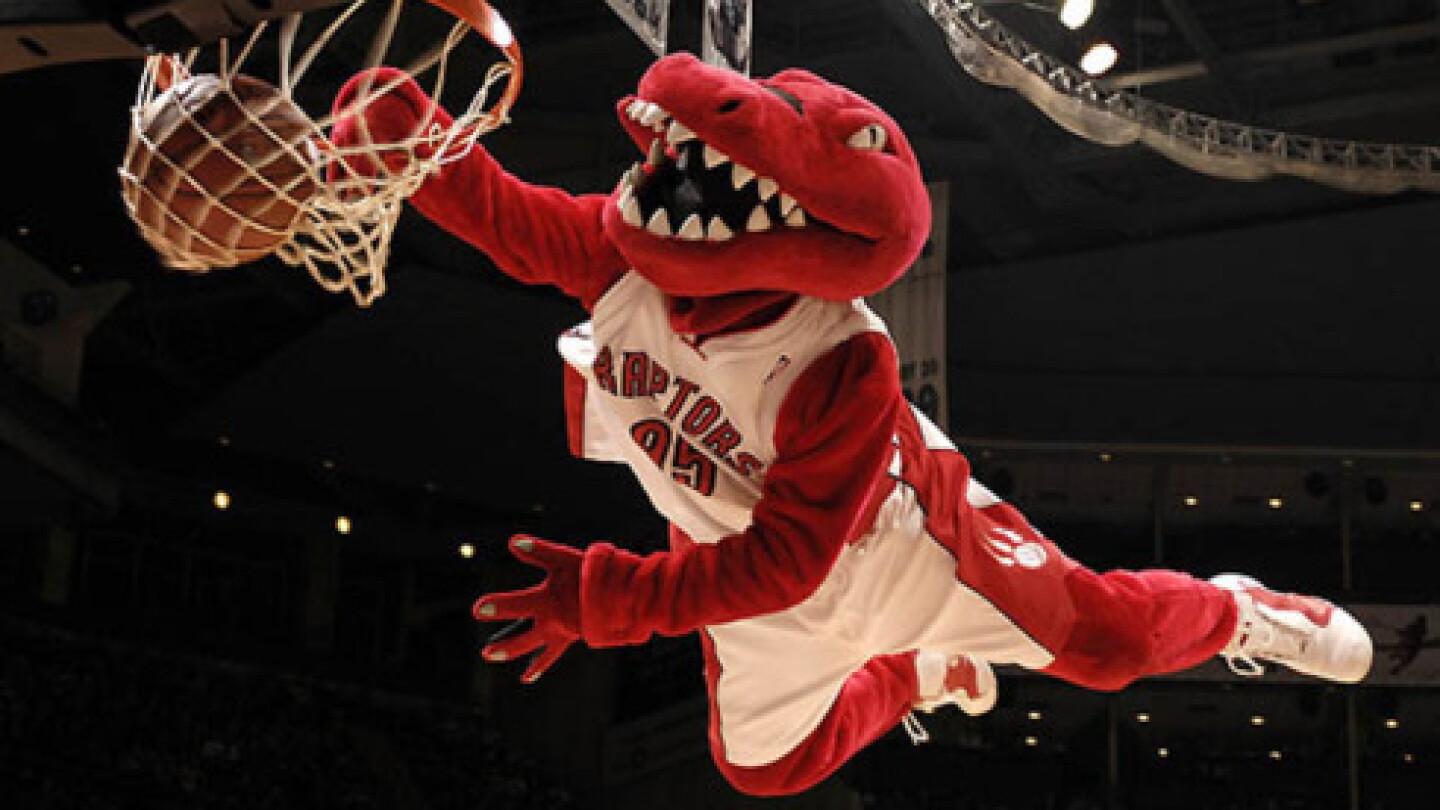 Riverside Raptors Rvc Mascot Raptors mascot makes triumphant return from injury (VIDEO) - NBC Sports