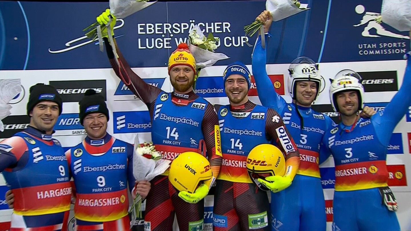 Zachary Di Gregorio, Sean Hollander nab silver at Park City Luge World Cup