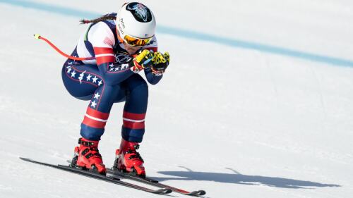 Image for Breezy Johnson posts fastest team combined downhill time, sets table for Mikaela Shiffrin