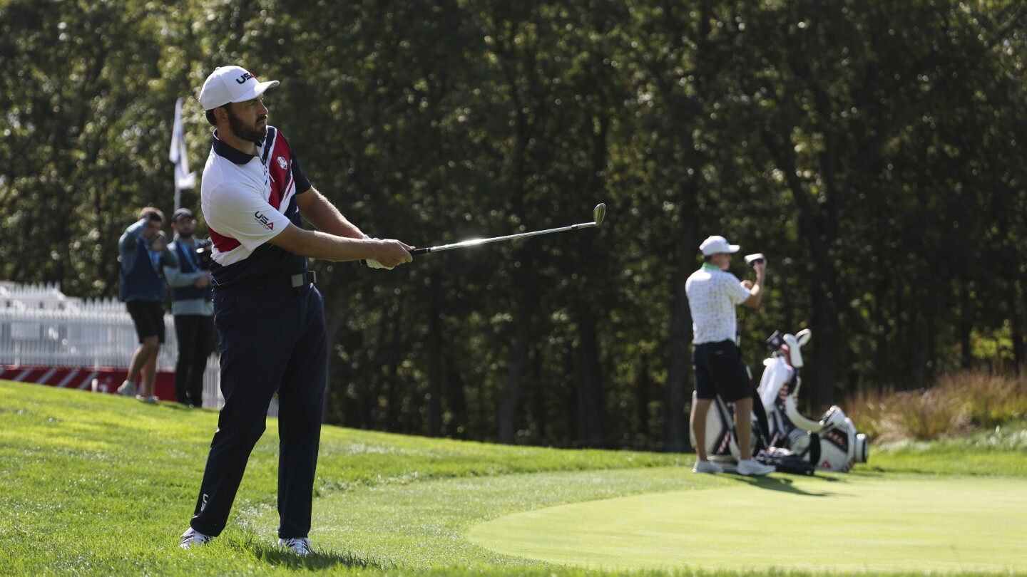 Hat on for Patrick Cantlay at Bethpage, where he’ll play for multiple organizations Hat on for Patrick Cantlay at Bethpage, where he’ll play for multiple organizations