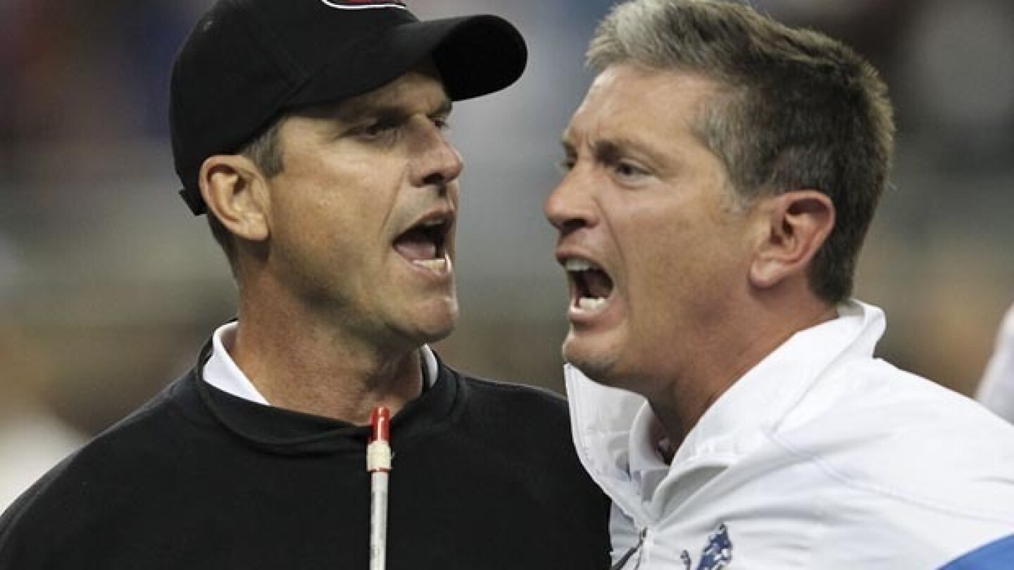 Jim Harbaugh, Jim Schwartz reunite today Jim Harbaugh, Jim Schwartz reunite today