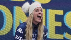 Image for Lindsey Vonn impresses again, storms to third in Val D'Isere downhill