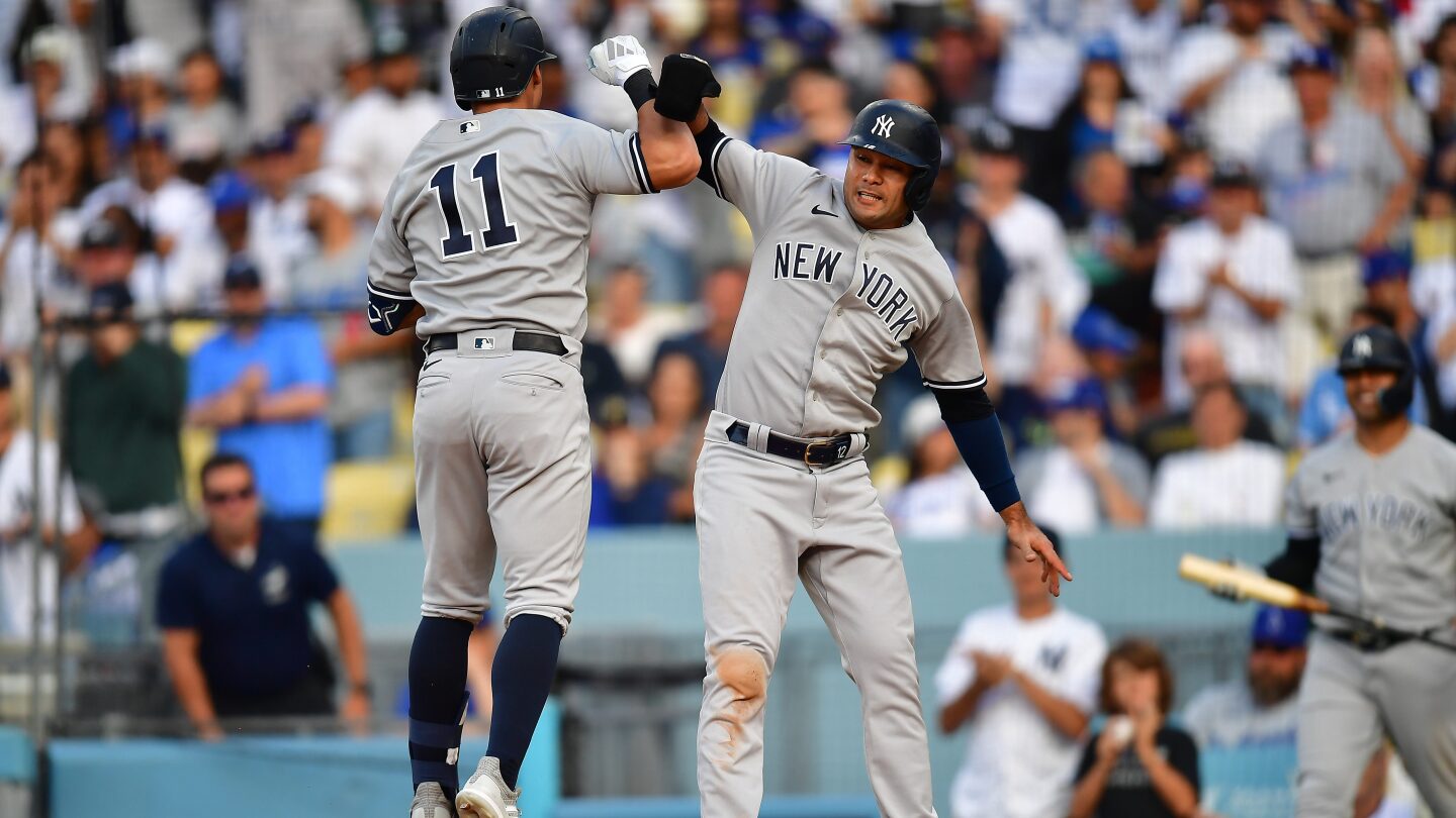 Yankees score runs in final three innings for 4-1 victory over Dodgers ...