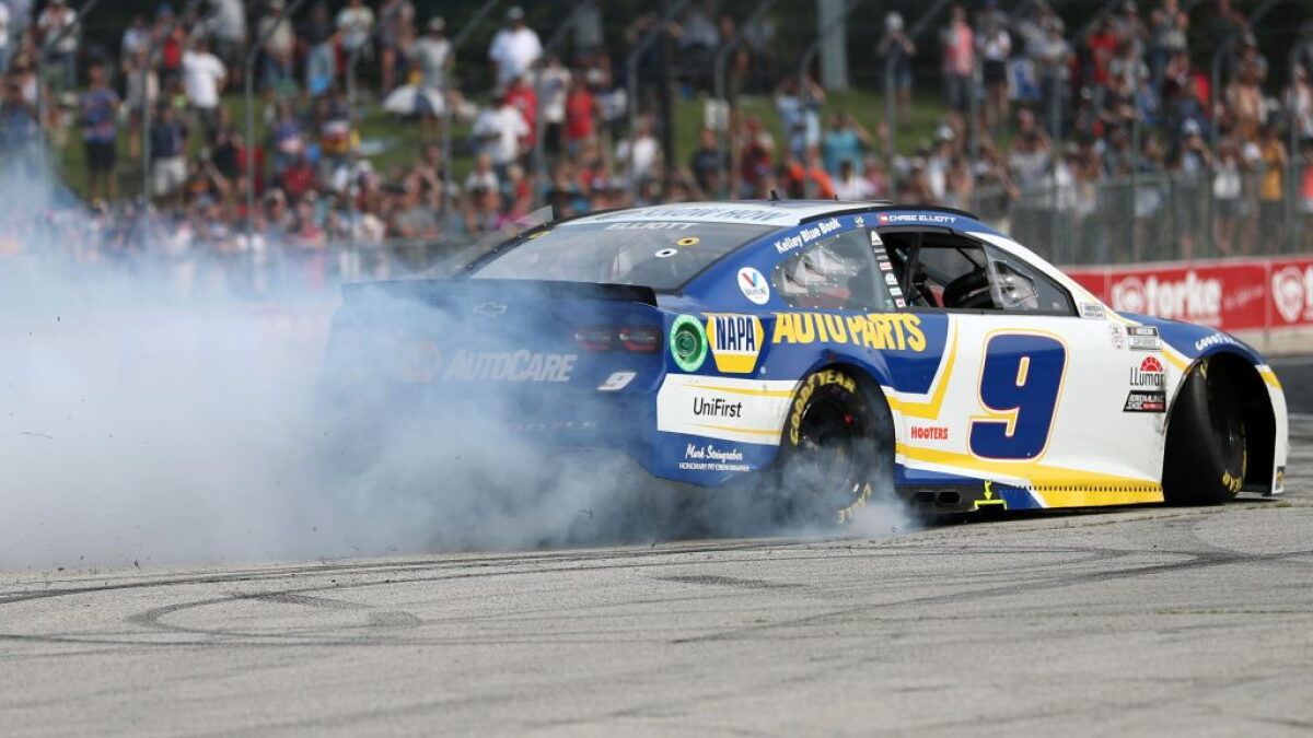 Chase Elliott on second burnout: 'I don't know I've ever had that much peer pressure!' - NBC Sports