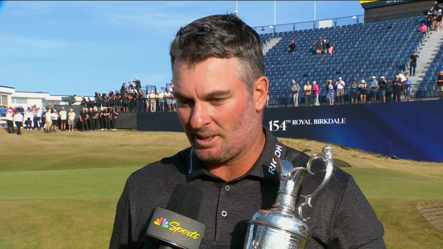 Ryan Fox reflecting on his victory during an interview with NBC Sports.